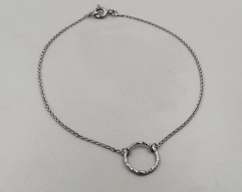 Armband geometric circle Silber schwarz