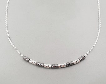 Collier geometric flexible silver/silver Black