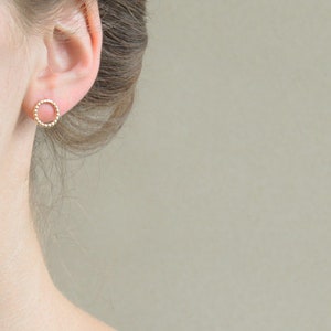 Gold plated stud earrings 'kate', 925 silver image 2