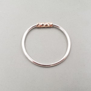 Ring geometric, Silver Partial. Roségoldplattiert image 3