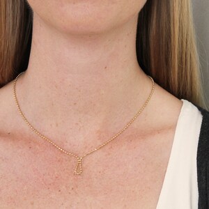 Collier facetteTropfen breit, gelbgoldplattiert Bild 2