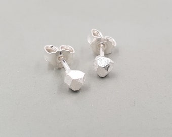 Earrings Facet small, Silver