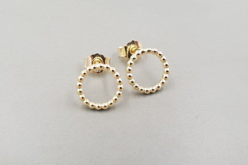 Gold plated stud earrings 'kate', 925 silver image 3