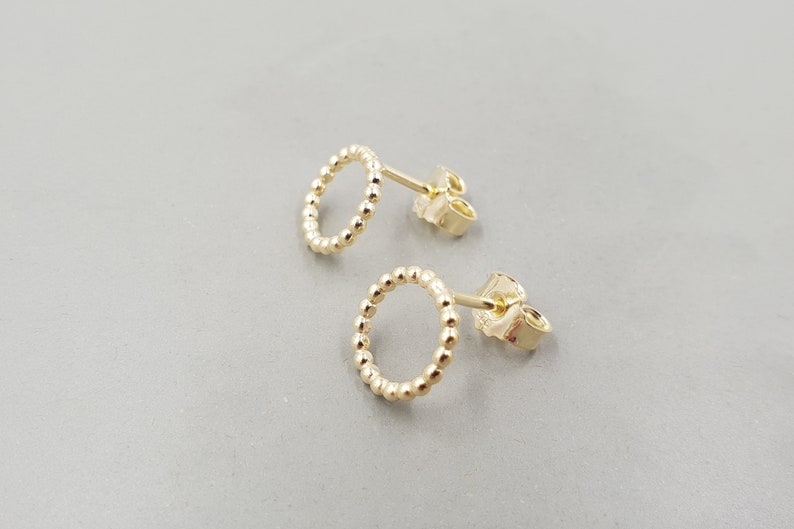 Gold plated stud earrings 'kate', 925 silver image 4