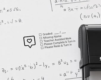 Custom Icon Teacher Checklist Stamp XO