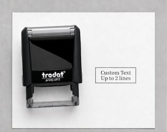 Custom Text Stamp - Allow up to 2 lines of text - XO