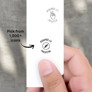Personalized Geocaching Self-Inking Stamp: 0.625" 5/8" TFTC Log Signature Tool - 1,000+ icons to personalize your mark
