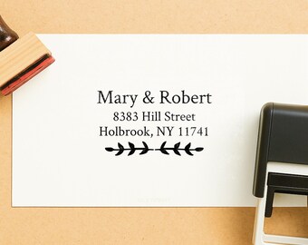 Custom Address Stamp // Personalized Family Address Stamp, Self Inking Return Address Stamp for Couple, Classic address stamp design XO uxsu