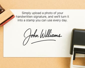 Custom Signature Stamp // Self Inking Signature Stamps, Handwriting Rubber Stamps