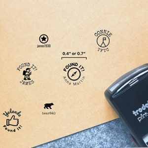 Geocaching Stamp / 0.4" or 0.7" Small Geocache Stamp For Signing Log / Trodat Printy Self Inking Stamp / TFTC Rubber Stamp