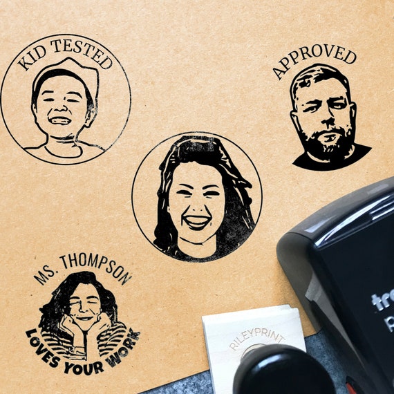 Round Rubber Stamp, with Easy-to-peel Design, for Printmaking
