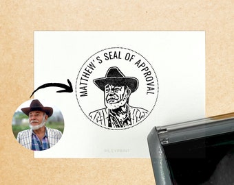 Custom Seal of Approval Stamp // Portrait Stamp from Photo, Best Personalized & Hilarious Gifts Approval Stamp, Signature Stamp, Face Stamp
