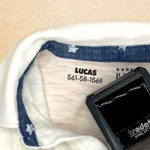 Clothing Stamp // Self Inking / Personalized with your name or any text