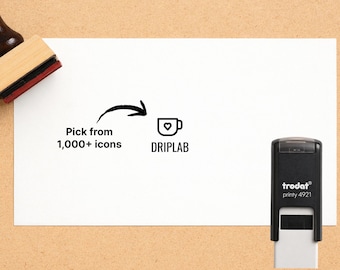 Custom Loyalty Stamp – Personalized Coffee Shop Reward Stamp with Logo XO