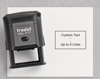 Custom Text Stamp - Up to 4 lines XO znqn