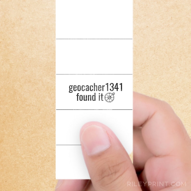 Geocaching Stamp // Small Geocache Stamp for Signing Log One Etsy