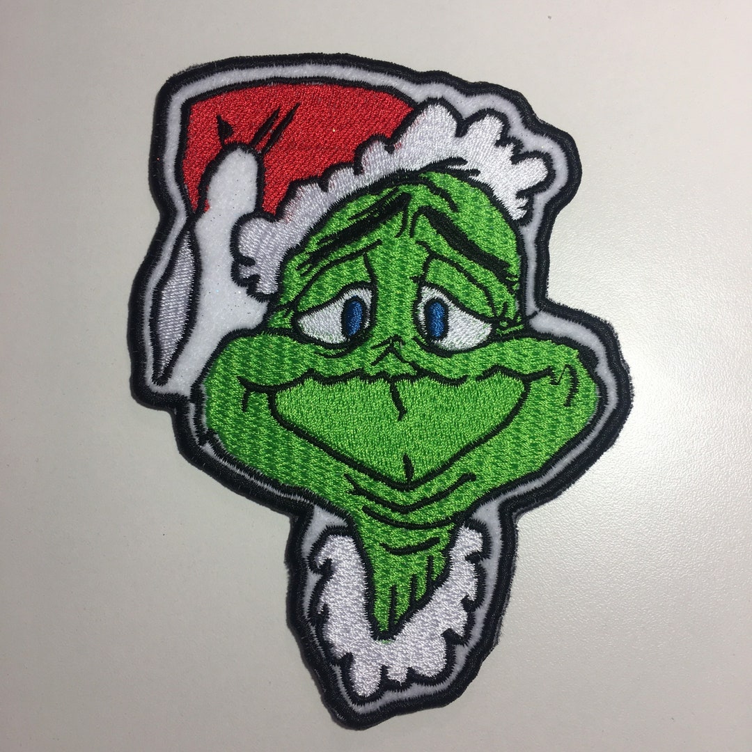 Grinch Embroidered Patch Sew on or Iron on . Etsy