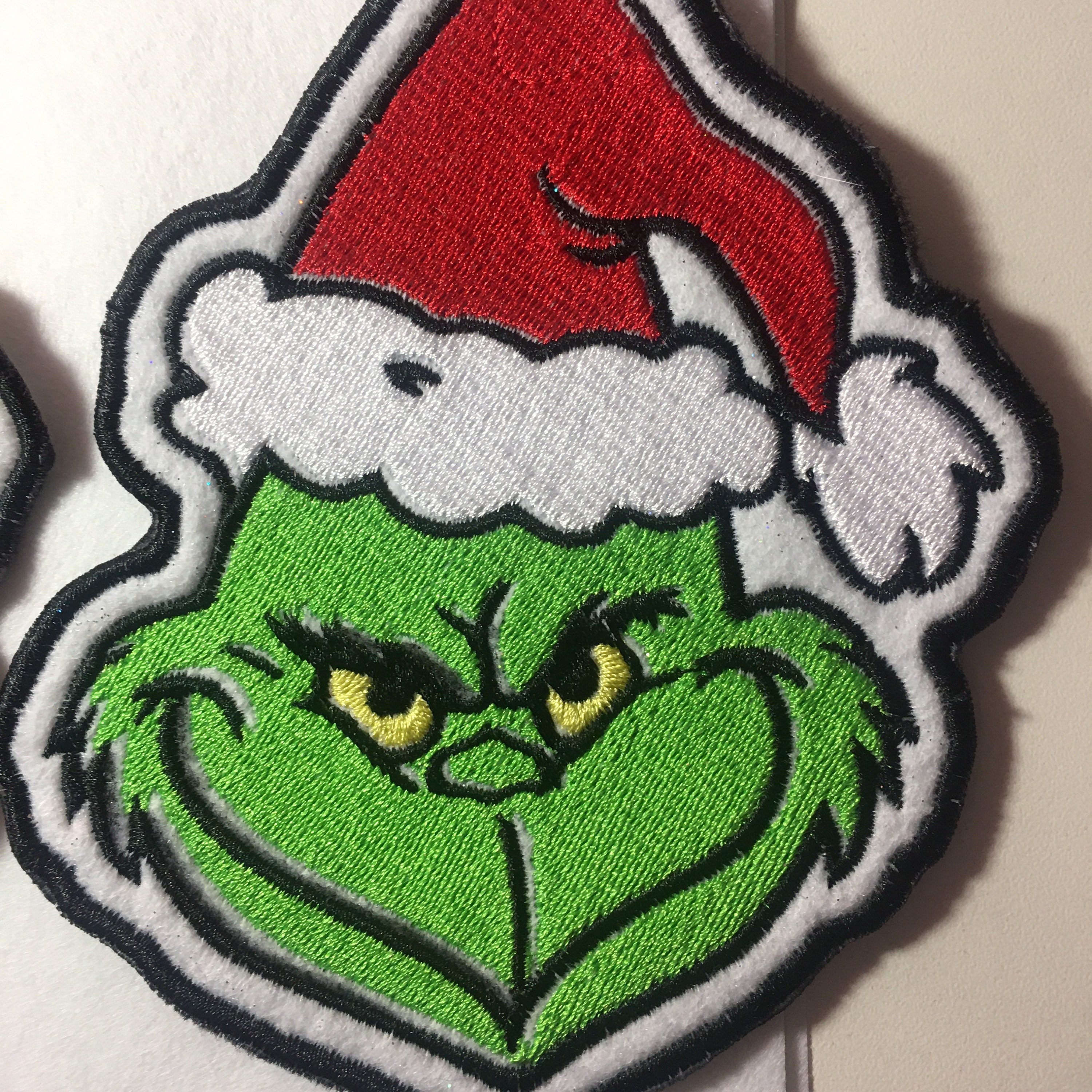 Big Grinch embroidered iron on/sew on patch/applique, 