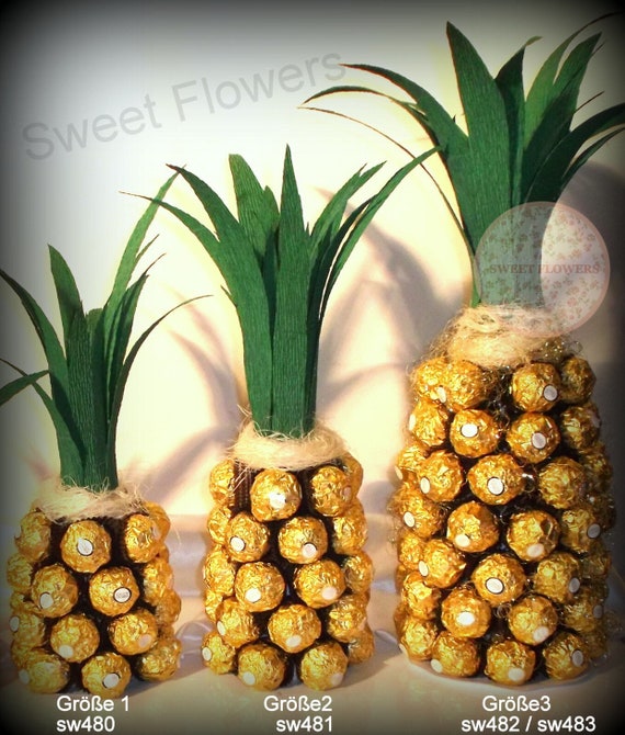 Rocher Ananas mit Sektflasche Größe 1 - Etsy.de