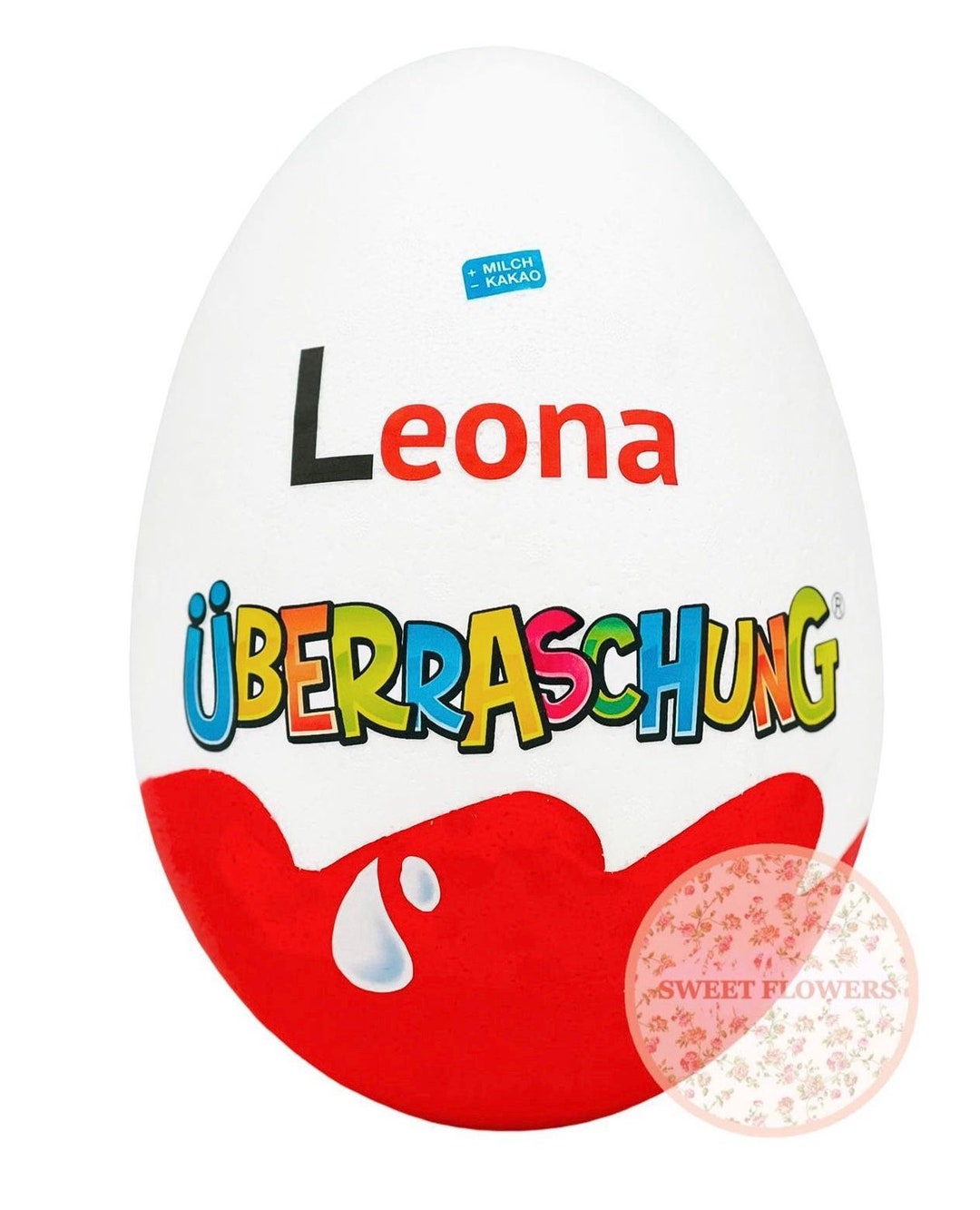 Personalisiertes XXL Überraschungsei ÜEi mit neuer Schrift