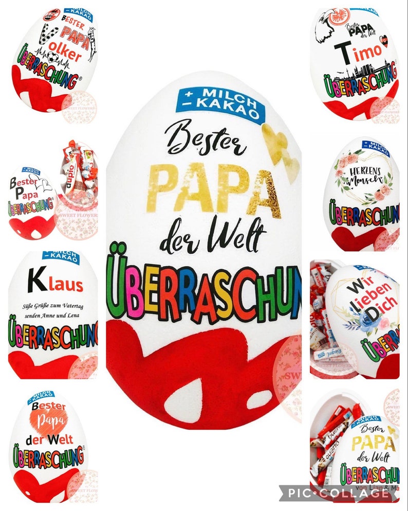 Personalisiertes XXL Überraschungsei /Ü-Ei/ Geschenk Geburtstag Geschenkidee Üei Mama Papa Muttertag Vatertag image 2