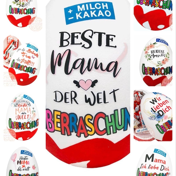 Personalisiertes XXL Überraschungsei /Ü-Ei/ Geschenk Geburtstag Geschenkidee Üei Mama Papa Muttertag Vatertag