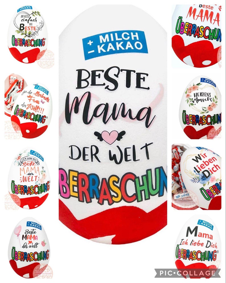 Personalisiertes XXL Überraschungsei /Ü-Ei/ Geschenk Geburtstag Geschenkidee Üei Mama Papa Muttertag Vatertag Bild 1