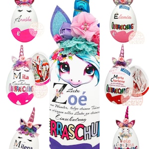 Personalisiertes XXL Überraschungsei mit Einhorn Motiv üei Geschenk Geschenke image 2