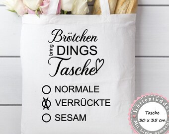 Brötchen Brottasche Beutel Brötchen Bring Tasche von Lüttentüddel®