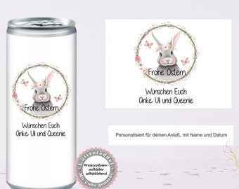 Prosecco can banderole PERSONALIZED Happy Easter drinks cans Christmas New Year's Eve from Lüttentüddel®