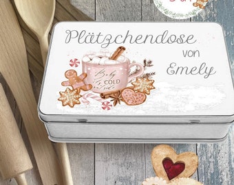 zuckersüße KEKSDOSE Plätzchendose mit Name personalisiert Weihnachten Geschenke von Lüttentüddel®