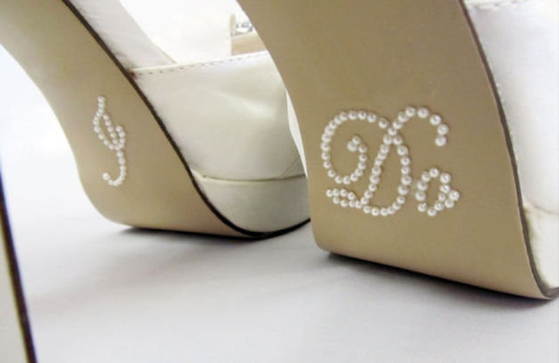 I DO Pearls Sticker Wedding bridal shoes bride registry office church image 1