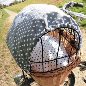 Pfote Sonnensegel Sonnenschutz Hundefahrradkorb von Lüttentüddel® Bild 2