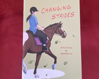 Changing Strides – broszura komiksowa Manga 6"x9" | Prezent dla dziewczyny, miłośniczki koni i sztuki jeździeckiej
