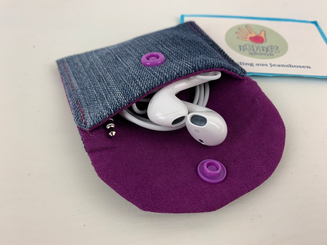 Headphone Bag Jeans Upcycling Wallet Tampon Pocket Pill Etsy Denmark