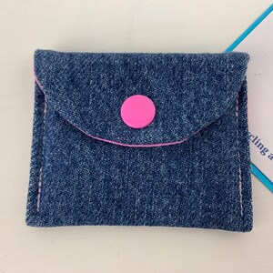 Headphone bag, jeans upcycling, jeans bag, purse, plaster bag, tampon bag image 7