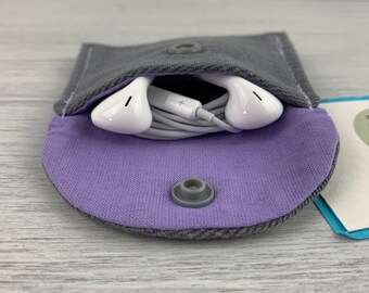 Headphone bag, jeans upcycling, wallet, vegan bag, tampon bag