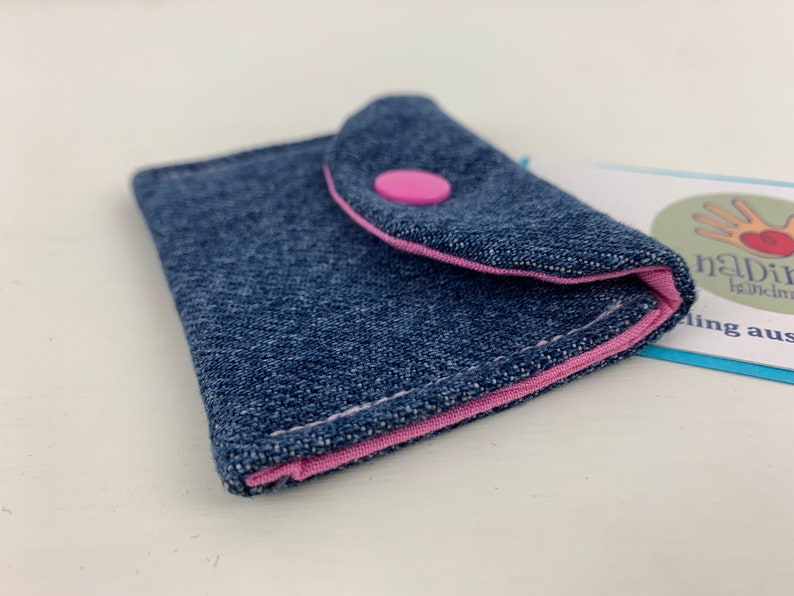 Headphone bag, jeans upcycling, jeans bag, purse, plaster bag, tampon bag image 6