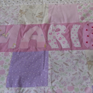 Baby blanket with name for girls