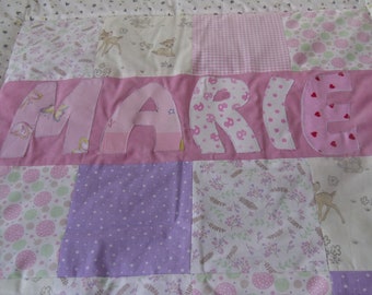 Baby blanket with name for girls