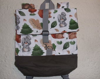 Children's backpack forest animals