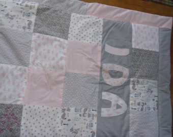 Baby blanket with name for girls