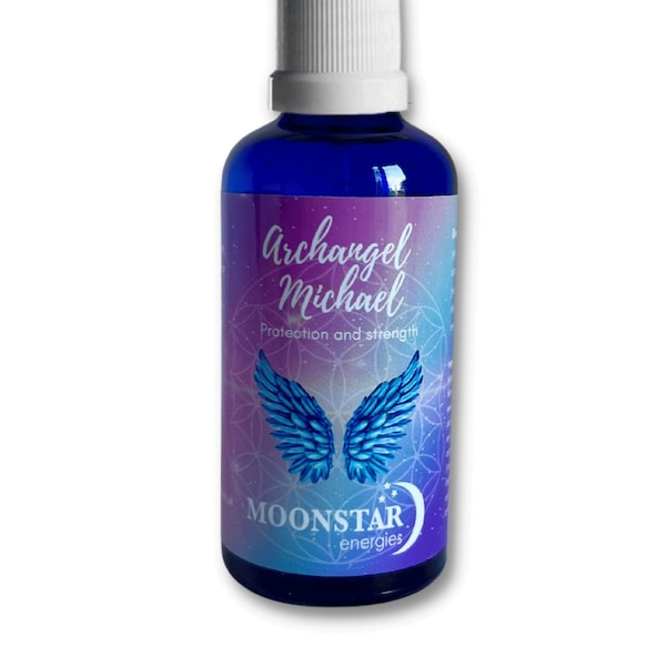 Archangel Michael Aura Crystal Gem Essence Spray - Protection and strength.