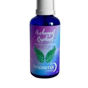 Archangel Raphael Aura Crystal Gem Essence Spray - Healing and transformation.