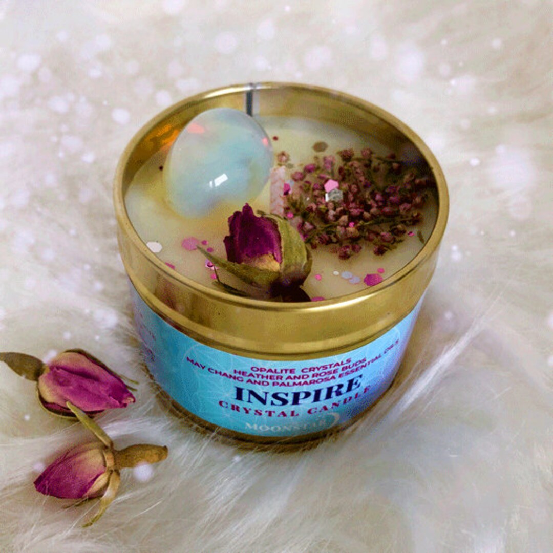 Inspire Energy Infused Crystal Candle to Connect With Etsy UK