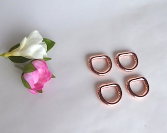 4 D-rings, 30 x 25 mm (external dimensions), rose gold (83)