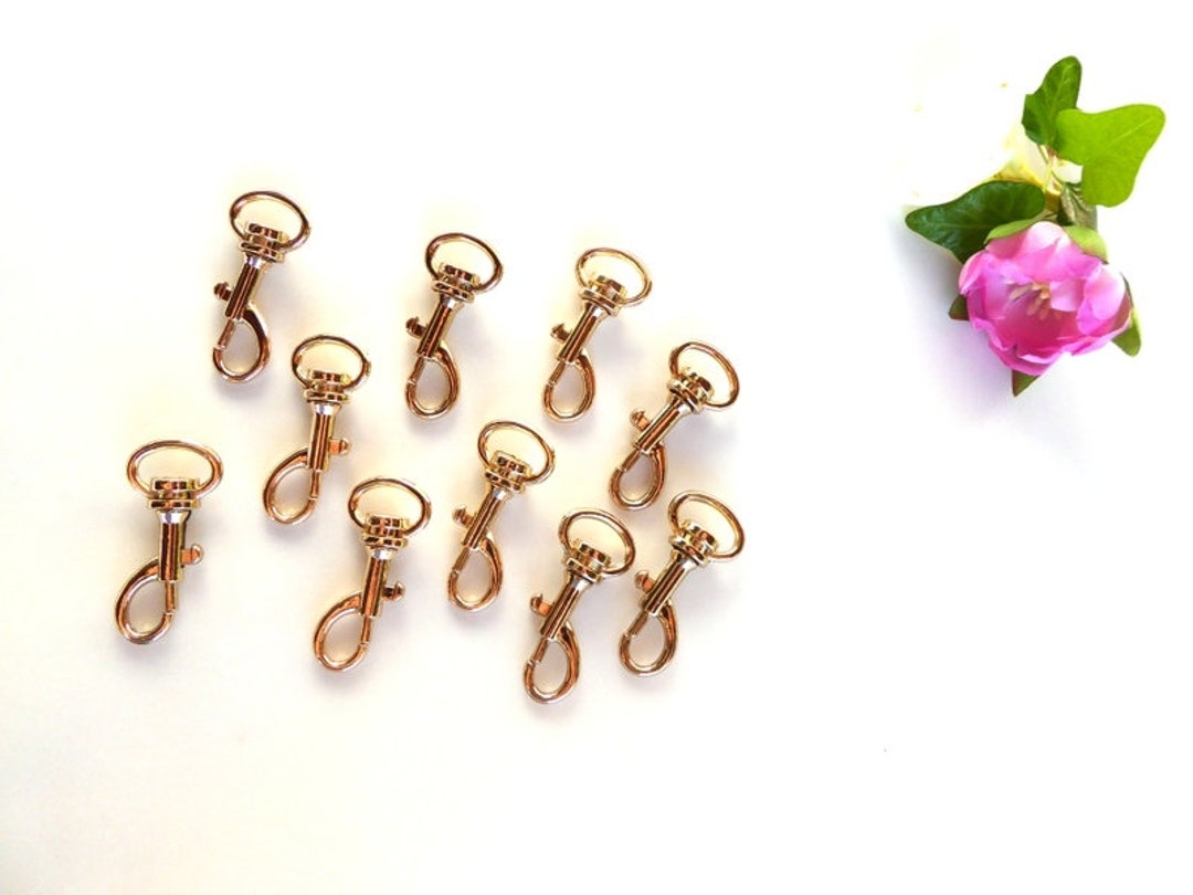 10 Small Snap Hooks Gold Etsy