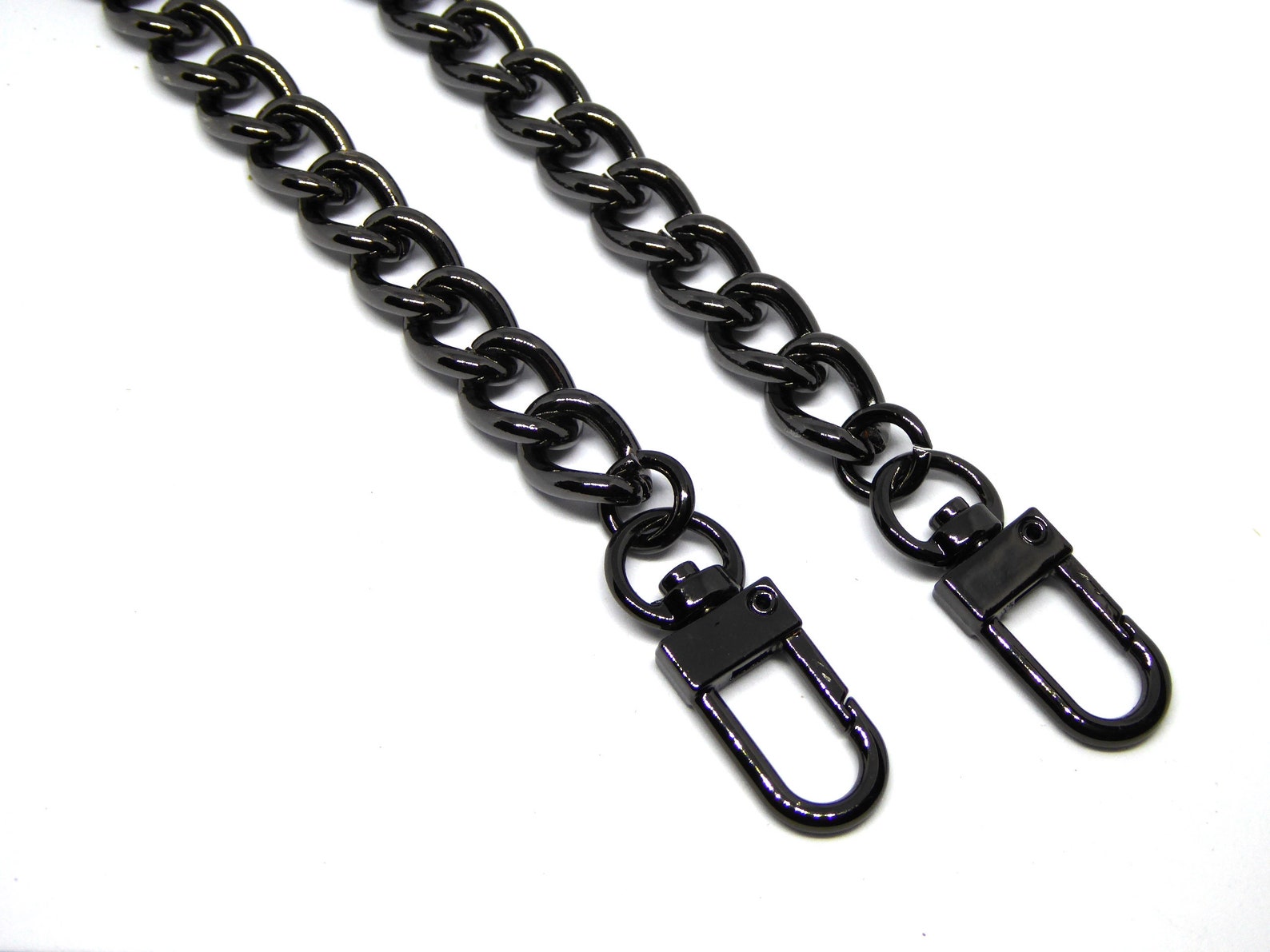 Beautiful Black Bag Chain 120 Cm With Very Nice Carabiner - Etsy
