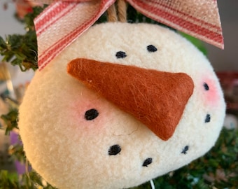 Puffy Cloth Snowman Head