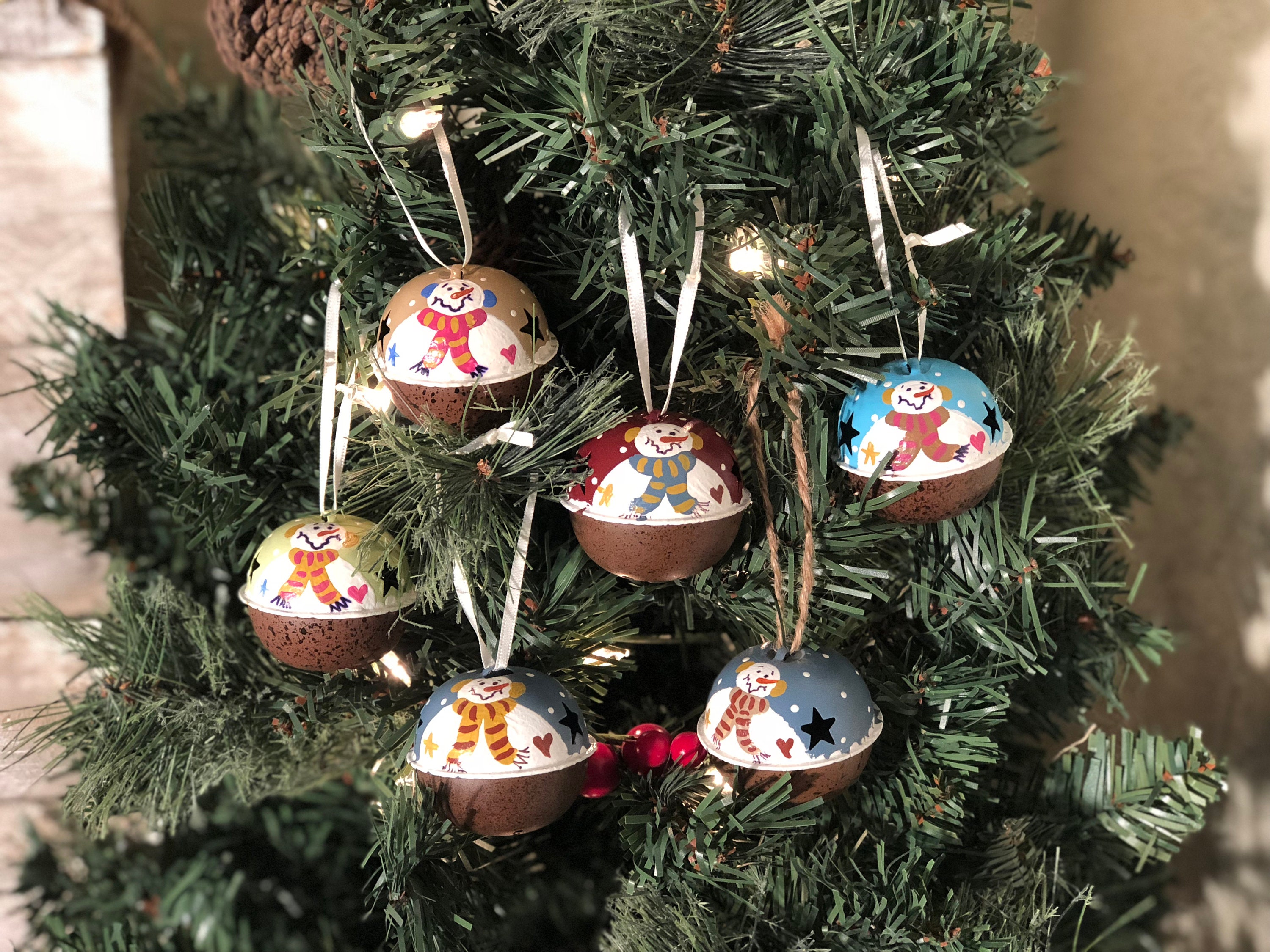6.6” Metal Holiday Winter Scene Ornament - Cranberry Christmas Tree  Ornaments